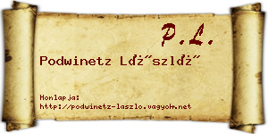 Podwinetz László névjegykártya
